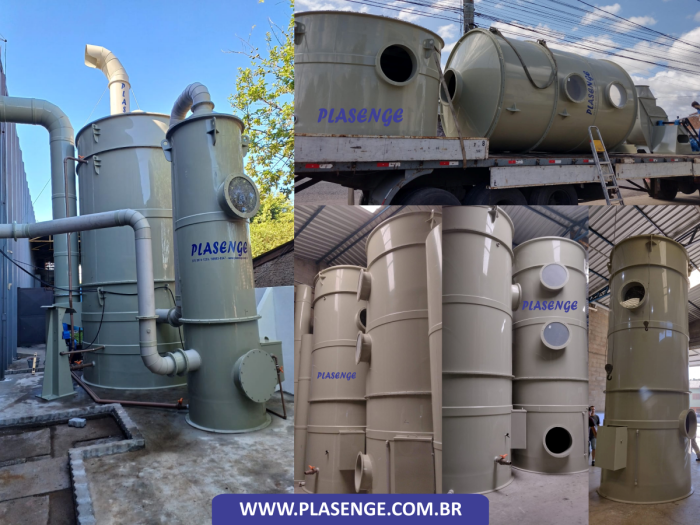 Lavadores de Gases em Polipropileno
